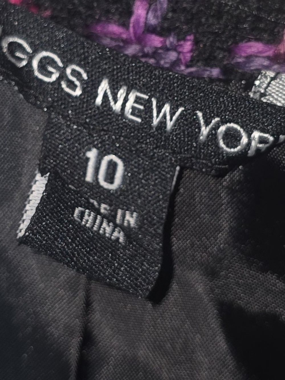 Briggs New York Black & Purple Houndstooth Blazer - Picture 7 of 11